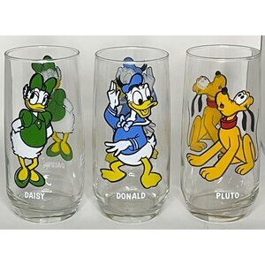 Vintage Pepsi Collector Series Glasses Featuring Daisy Donald & Pluto